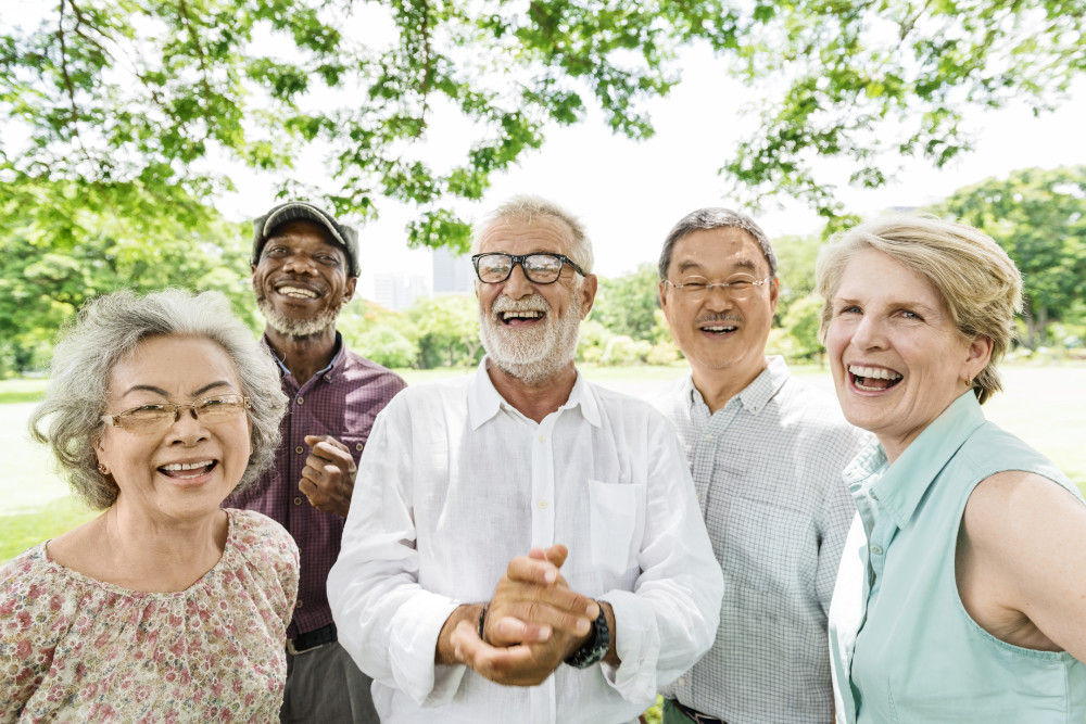 Happy group of senior citizens